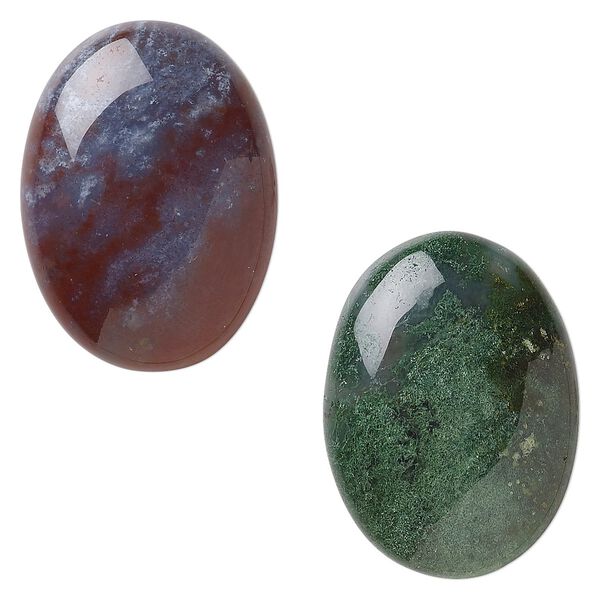 Multi-agate 1pkg2, hand-cut non-calibrated oval cab natural 30x22mm image number 0