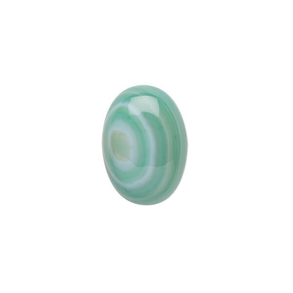 Striped green agate 1pkg2, calibrated oval cab 18x13mm image number 0