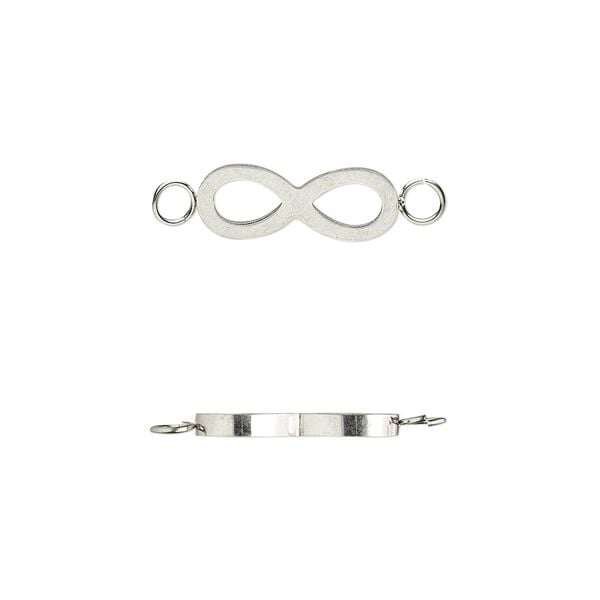 Link, stainless steel, 13x5mm double-sided infinity. Sold per pkg of 2. image number 0