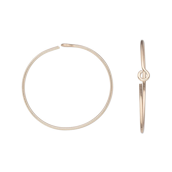 Hoop, 14Kt gold-filled, 20mm round. Sold per pkg of 5 pairs. image number 0