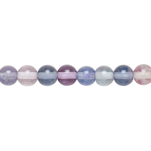 Rainbow fluorite 1pkg1, round bead natural 15.5-16 inch 6mm image number 0