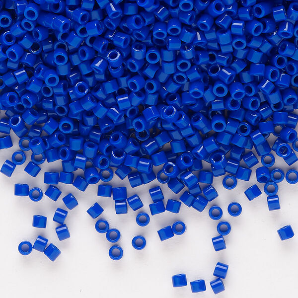 Seed bead, Delica®, glass, pkg/250g, #10 round, opaque cobalt (DBM-0726). image number 0