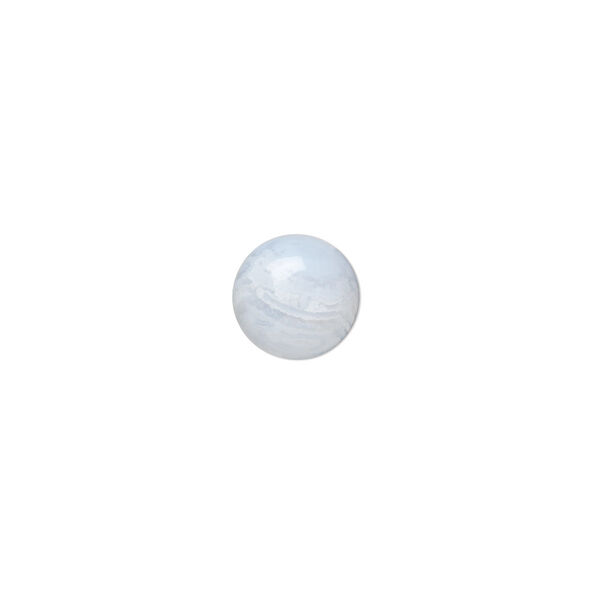 Blue lace agate 1pkg10, calibrated round cab natural B grade, 8mm image number 0