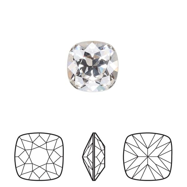 Fancy stone 1pk crystal foil back, Crystal Passions® 12mm cushion 4470 image number 0