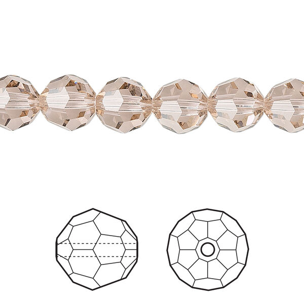 Bead 288pk vintage rose, Swarovski® 8mm round 5000 image number 0