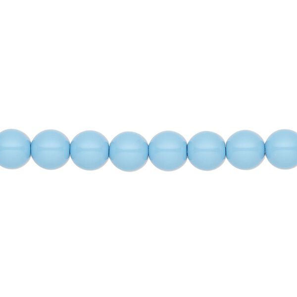 Pearl 25pk aqua blue, Preciosa Czech crystal 6mm round image number 0