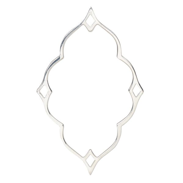 Focal, Amoracast®, sterling silver, 38x24mm nimbus marquise. Sold individually. image number 0