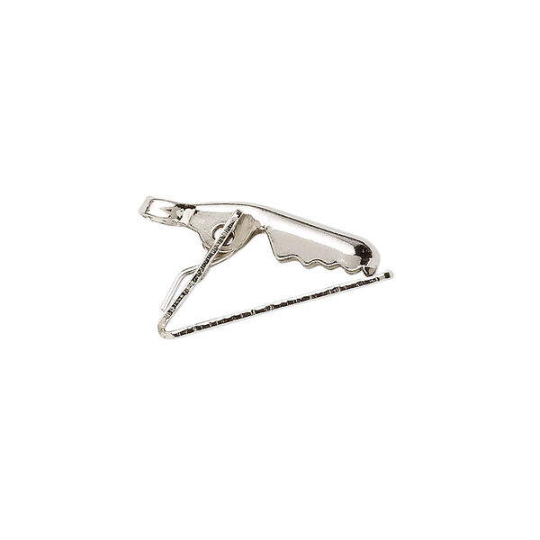Alligator clip, nickel-plated brass, 18x11mm. Sold per pkg of 10. image number 0