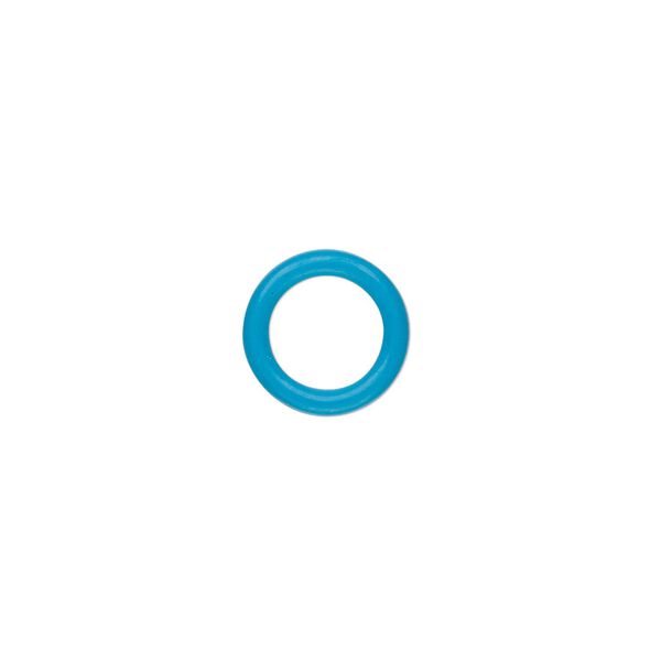 Component, Oh! Ring™, silicone, light blue, 12mm round with 8mm hole. Sold per pkg of 200. image number 0