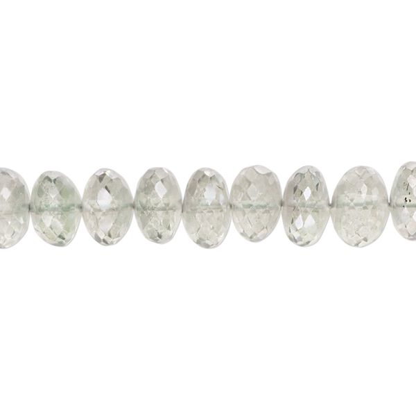 Green topaz 1pkg1, hand-cut micro-faceted rondelle bead 7 inch 8x4mm-9x7mm image number 0