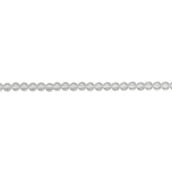Quartz crystal 1pkg1, round bead natural 15.5-16 inch 2mm image number 0