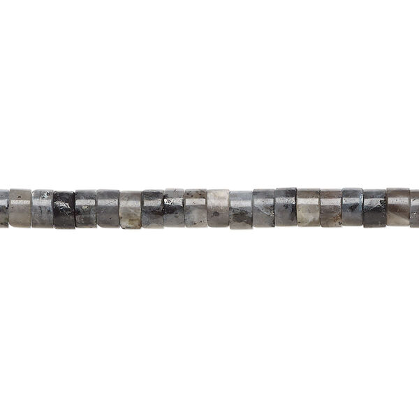 Black labradorite 1pkg1, heishi bead natural 15.5-16 inch 4x1.5mm-4x2.5mm image number 0