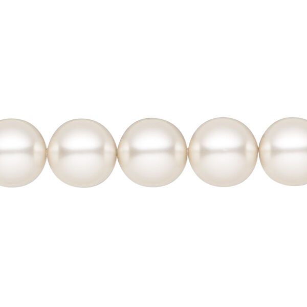 Pearl 10pk white, Preciosa Czech crystal 10mm round image number 0