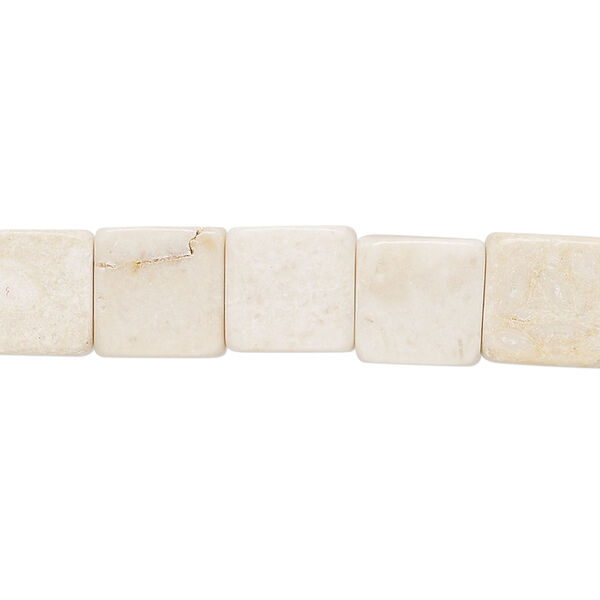 Riverstone 1pkg1, flat square bead C grade, 15 inch 9x9mm-10x10mm image number 0