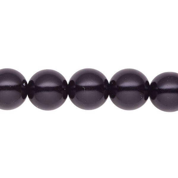 Pearl 2pk black, Celestial Crystal® 10mm round 15.5-16 inch image number 0