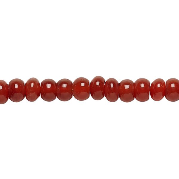 Carnelian 1pkg1, rondelle bead 15.5-16 inch 6x4mm image number 0