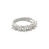 Ring, sterling silver, twisted band with (7) 3.5mm 4-prong round settings, size 7. Sold individually. image number 0