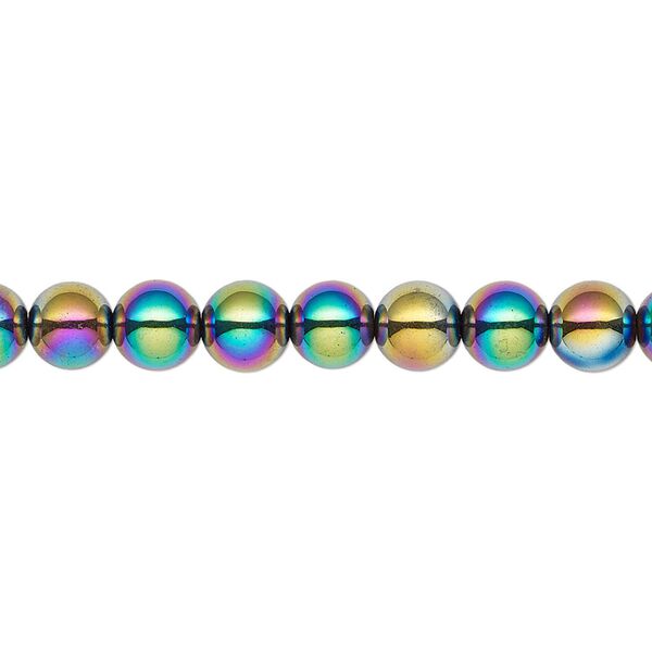 Hemalyke™ 1pkg1, rainbow round bead 15.5-16 inch 6mm image number 0
