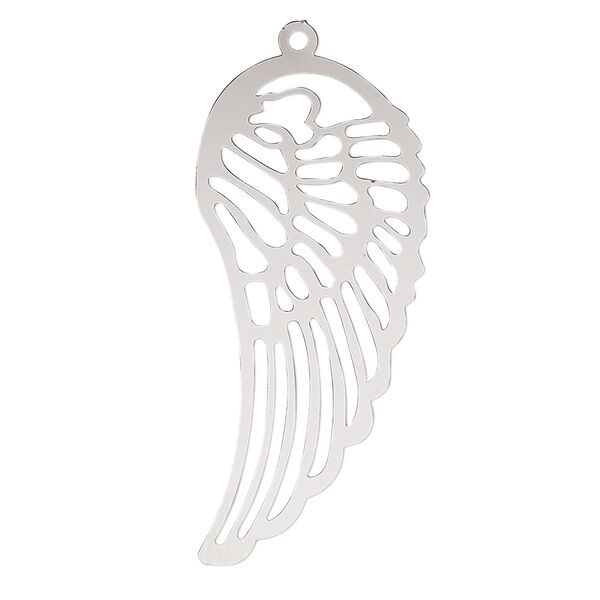 Focal, Lazer Lace™, stainless steel, 45x20mm two-sided wing. Sold per pkg of 2. image number 0