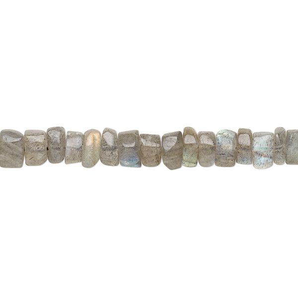 Labradorite 1pkg1, hand-cut uneven rondelle bead natural 8 inch 5x2mm-6x4mm image number 0