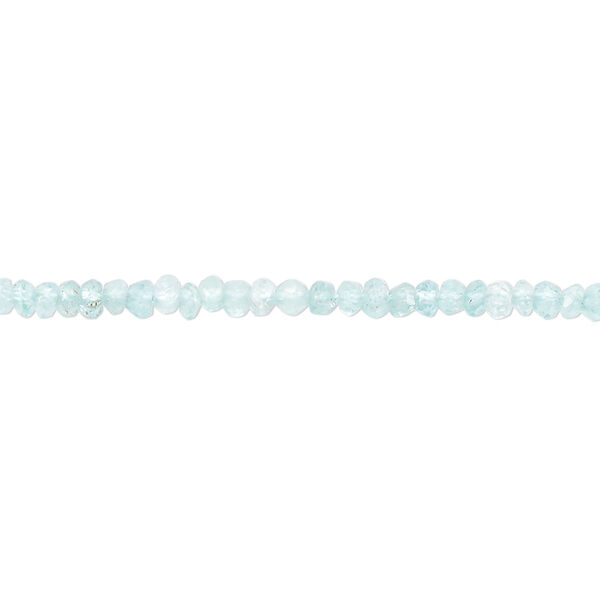 Apatite 1pkg1, hand-cut faceted rondelle bead natural , 13 inch 3x2mm-4x3mm image number 0