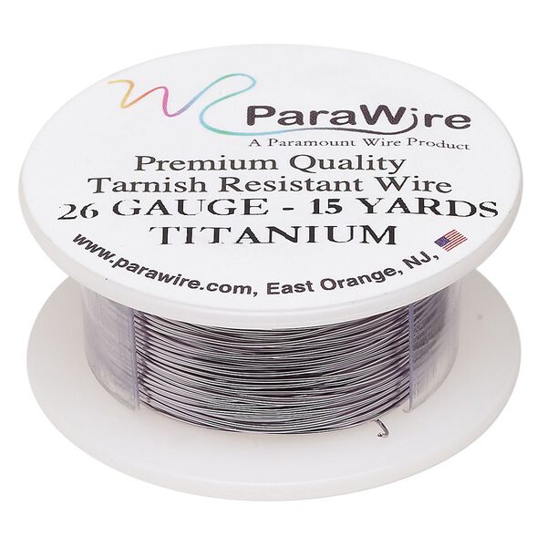 Wire, ParaWire™, titanium-finished copper, round, 26 gauge. Sold per 15-yard spool. image number 0