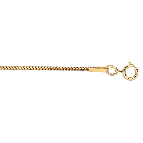 Chain, Gossamer™, 14Kt gold-filled, 1mm snake, 20 inches with springring clasp. Sold individually. image number 0