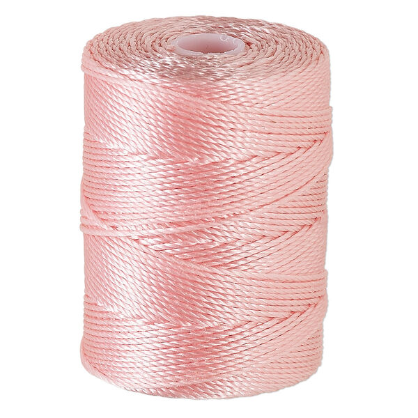 Thread, C-Lon®, nylon, bubblegum, 0.5mm diameter. Sold per 92-yard spool. image number 0