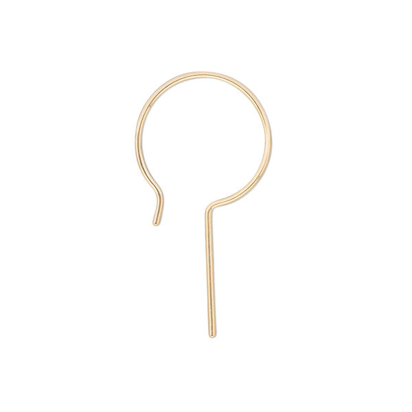 Ear wire, 14Kt gold-filled, 29mm French hook with long shank, 20 gauge. Sold per pkg of 5 pairs. image number 0