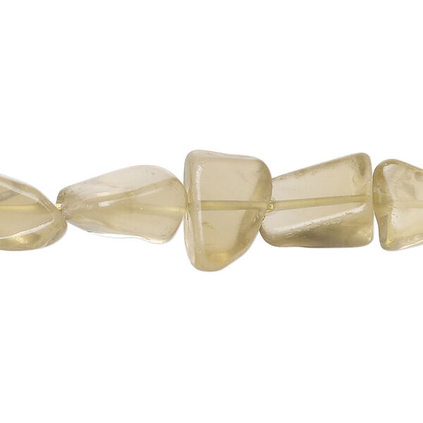 Lemon smoky quartz 1pkg1, hand-cut nugget bead 14 inch mini to small image number 0