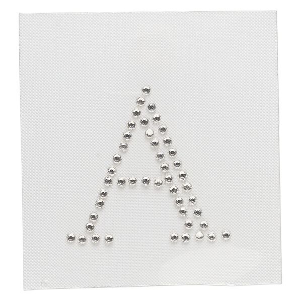 Iron-on transfer 1pk crystal clear, Preciosa Czech crystal 35x33.5mm "A" image number 0