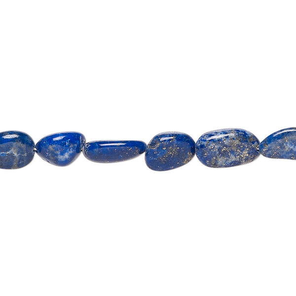 Lapis lazuli 1pkg1, hand-cut pebble bead natural 8 inch small image number 0