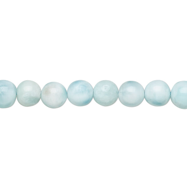 Larimar 1pkg1, round bead B grade, 8 inch 6mm image number 0