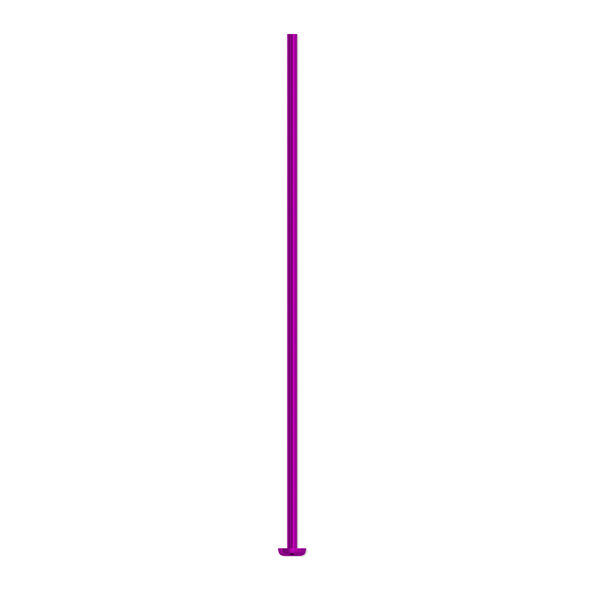 Head pin, niobium, pink, 1-1/2 inches, 21 gauge. Sold per pkg of 10. image number 0