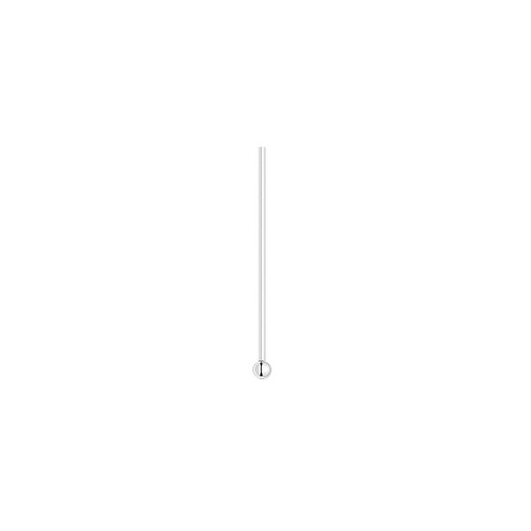 Head pin, sterling silver, 3/4 inch with 1.5mm ball, 24 gauge. Sold per pkg of 10. image number 0