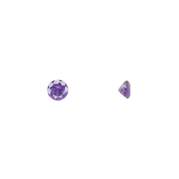 Amethyst 1pkg2, hand-cut faceted round gem natural A grade, 4.5mm image number 0