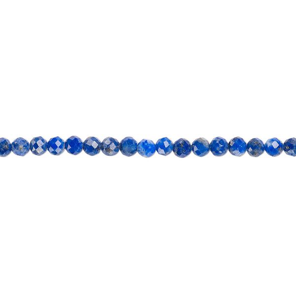 Lapis lazuli 1pkg1, faceted round bead natural 13 inch 2-3mm image number 0
