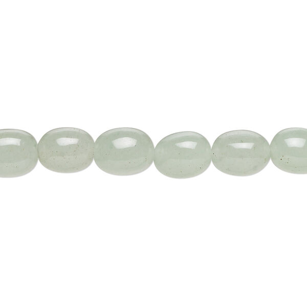 Green aventurine 1pkg1, pebble bead natural 15.5-16 inch medium image number 0