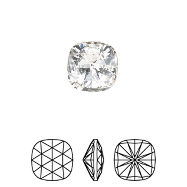 Fancy stone 1pk crystal foil back, Crystal Passions® 12mm rose cut cushion 4471 image number 0