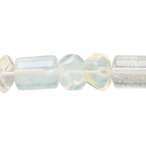 Bead, pineapple "quartz" glass, small nugget. Sold per 15" to 16" strand. image number 0