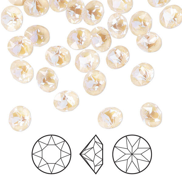Chaton 288pk crystal ivory cream DeLite, Swarovski® 6.14-6.32mm round SS29 1088 image number 0