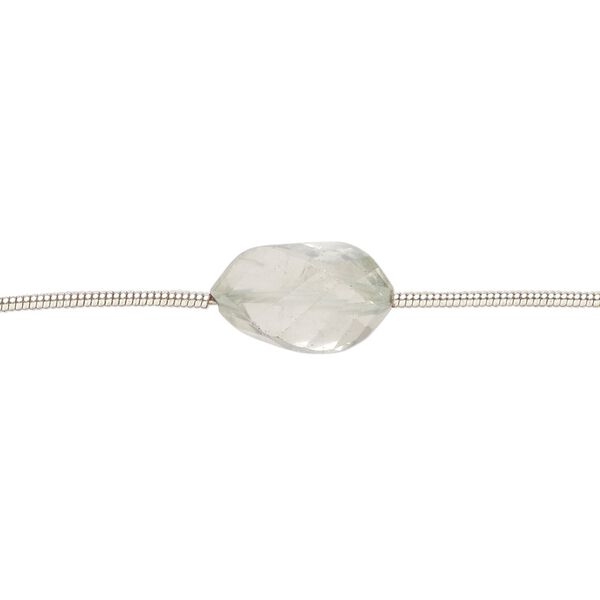 Green quartz 1pkg6, hand-cut faceted twisted oval bead 12x8mm-15x10mm image number 0