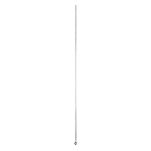 Head pin, sterling silver, 3 inches with 1.5mm ball, 22 gauge. Sold per pkg of 100. image number 0