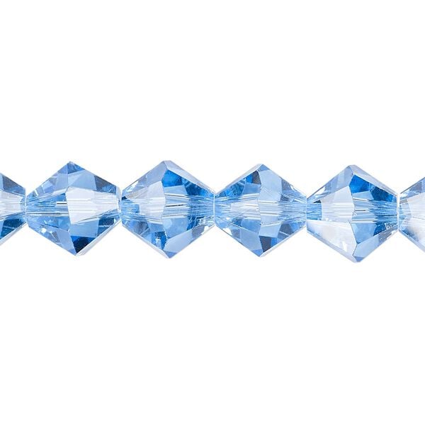 Bead 1pk transparent light blue, Celestial Crystal® 10mm bicone 8 inch image number 0