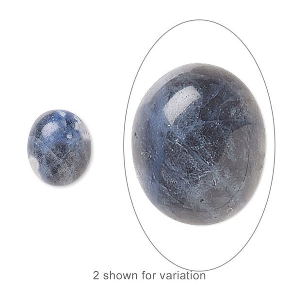 Sodalite 1pkg6, calibrated oval cab natural 12x10mm image number 0
