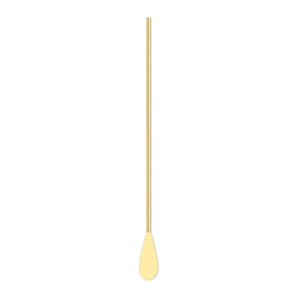 Paddle pin, gold-plated brass, 1-1/2 inch teardrop style, 22 gauge. Sold per pkg of 100. image number 0