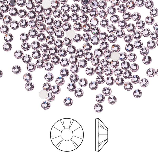 Flat back 1440pk mesmera foil back, Preciosa MAXIMA Czech crystal rhinestone 2.5-2.7mm chaton rose round SS9 image number 0
