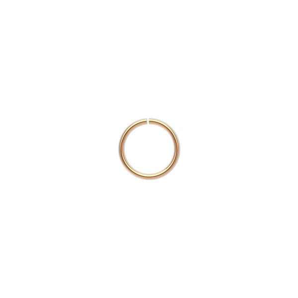 Jump ring, gold-plated brass, 9mm round, 7.5mm inside diameter, 20 gauge. Sold per pkg of 500. image number 0