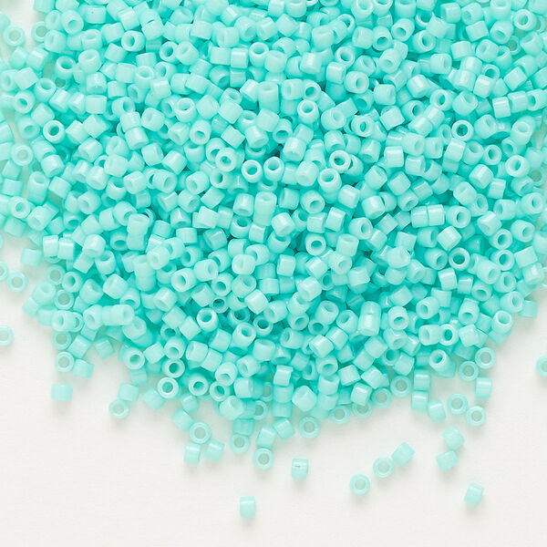 Seed bead, Delica®, glass, pkg/250g, #11 round, Duracoat® opaque outside dyed Catalina (DB-2122). image number 0