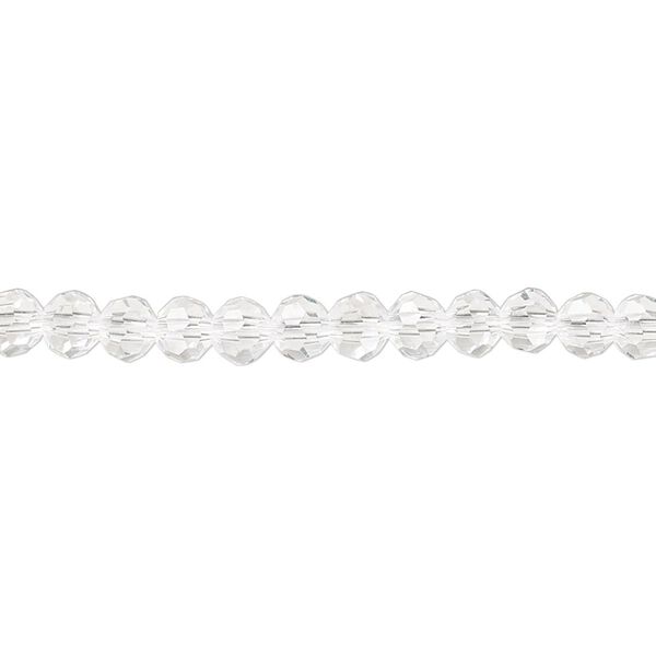 Bead 1pk 32 facets transparent clear, Celestial Crystal® 4mm round 15.5-16 inch image number 0